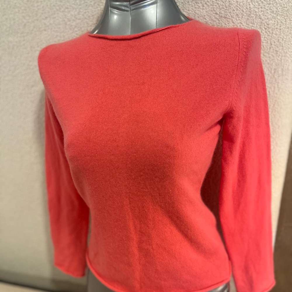 Adrienne Vittadini Coral Cashmere Crewneck